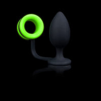 Shots Ouch Butt Plug w/Cock Ring - Glow in The Dark