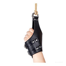 Load image into Gallery viewer, FHBWQY 1 Pair of Gloves, Leather Shackles, Sex Handcuffs, Swing Handcuffs, Wrists Hanging On The Door
