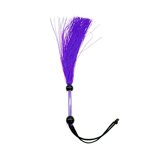 Bluebay Leahter Silicone Whips Cosplay Whip Spanking Paddle Silicone Crop (10 inch, Purple)