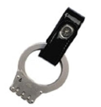 Load image into Gallery viewer, Boston Leather 5519-1 Black Plain Finsih Handcuff Strap w/ Black Snap
