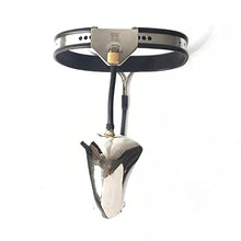 Load image into Gallery viewer, LESOYA Male Stainless Steel Invisible Chastity Belt with Chastity Cage Penis Restraint Device T-Back Bondage Briefs
