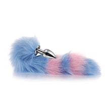 Load image into Gallery viewer, Sexy Fox Metal Butt Plug Tail with Hairpin Kit Tail for Couple Cosplay (Color : Sky Blue)

