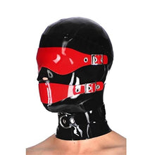 Load image into Gallery viewer, BERMEL Latex Hood Rubber HeadMask,Latex Head Cover,Back Zipper,Natural Latex Handmade for Unisex Cosplay Club Wear (XS)
