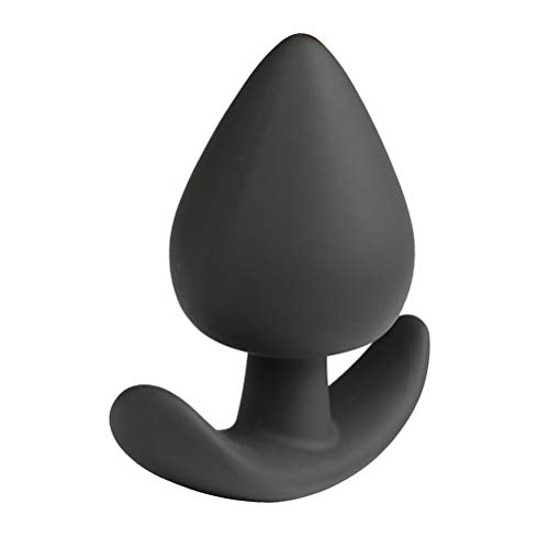 Adult Pleasure Toy Anal Plug Back Court Expansion Flirting Toys with Boat Anchor Base (Black Size M)