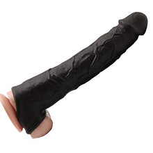 Load image into Gallery viewer, Beautihome Sexy Flesh Extra Large Penis Extender Sleeve Black 8.3
