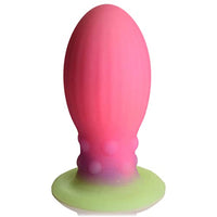 CREATURE COCKS Xeno Egg Glow in The Dark Premium Silicone Egg Adult Sex Toy for Women Men & Couples. Roleplay Egg with Strong Suction Cup and Textured Sides for Stimulation. Large