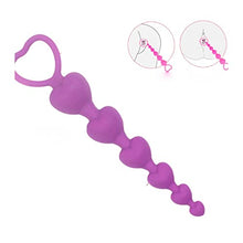 Load image into Gallery viewer, IXOUP Heart Beads Soft Anal Plug Anus Toys Big Balls Silicone G-Spot Stimulating Butt Plugs Adult Sex Couple Sexy Erotic Accessories (Color : 6)
