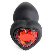 Load image into Gallery viewer, Booty Sparks 28X Vibrating Silicone Red Heart Anal Plug - Small (AG966-Small)
