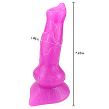 Load image into Gallery viewer, Romi Realistic Penis G-spot Dildo Artificial Wolf Cock Vaginal Stimulation Prostate Massage Butt Plug Anal Sex Toy for Women Men Couples Lovers (Purple)
