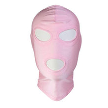 Load image into Gallery viewer, Stretch Cloth Full Head Hood Restraint Soft Head Couples SM Bondage Sexy Headgear Erotic Adult Products Sex Toys (Eye Mouth Opening Pink)
