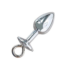 Load image into Gallery viewer, Transparent Simulate Diamond Safety Dildo Stainless Steel G- Spot Dong Vaginal G- spot Anal Toy Portable Handheld Tool for Women Decor for Banquet Celebration
