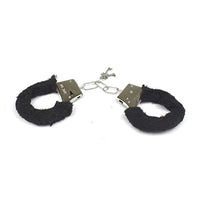 DSstyles Furry Soft Metal Handcuffs Couple Chastity Sex Toys Role-Playing Erotic Products Adult Games SM Bondage Handcuffs Black