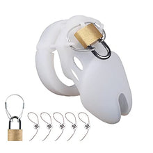 Load image into Gallery viewer, Silicone Chastity for Men Breathable Chastity Device Chastity Cage Devices Lightweight Sexual Wellness Cock Cage White 1.0 Count
