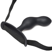 Load image into Gallery viewer, Master Series P-Spot Plugger Anal Prostate Plug Trainer Set with Harness. Premium Silicone Butt Plug Sex Pegging Toy. 3 Anal Plugs Included - Small, Medium, Large, Black (AH053)
