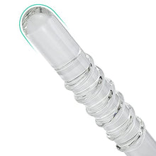 Load image into Gallery viewer, Crystal Anal Plug Masturbation Sex Toy, Transparent Thread Design Butt Plug SM Pleasure Wand Glass Massage Dildo Penis Trainer Toys with Unique Bottom Safety Design for Couples Women and Men (M)
