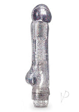 Load image into Gallery viewer, Blush Naturally Yours Can Can 7 Inch Soft Curved Bulbous Tip Vibrator Stimulator IPX7 Submersible Waterproof Vibrating Sex Toy for Women Bendable Abstract Dildo for Her - Adorned with Glitter - Clear
