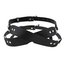 Load image into Gallery viewer, Eye Mask Blindfold Mask Crossing Eye Band Lightproof PU Leather Leather Leather Sexy Men Women Cosplay Punk SM Handcuffs Restraints Training Adjustable Individuality Costume Accessories (Red)
