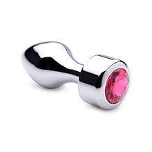 Load image into Gallery viewer, Hot Pink Gem Weighted Anal Plug - Medium
