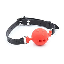 Load image into Gallery viewer, COVETHHQ 3 Sizes Soft Safety Silicone Open Mouth Gag Ball BDSM Bondage Slave Ball Erotic Sex Toys for Woman Couples Adult (Color : Black L)
