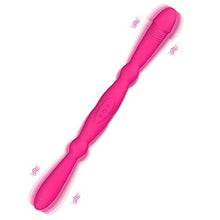 Load image into Gallery viewer, LEVETT Double Ended Dildos Vibrators16.5 Inch Dildo Adult Sex Toy G-Spot Clitoral Nipples Vaginal Stimulation and Anal Play-7 Adjustable Angles on Both Ends+8 Vibration Modes, Lesbian Couple Sex Toy
