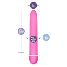 Load image into Gallery viewer, Blush Rose Luxuriate - 7 Inch Slim Classic Personal Massage Wand - Smooth Satiny Feel Multi-Speed Vibrator - IPX7 Waterproof Quiet Strong - Sex Toy For Women She Her - Pink
