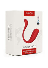 Load image into Gallery viewer, SVAKOM Phoenix Neo 2 Interactive Rechargeable Silicone Couple&#39;s Vibrator with Remote Control - Red - Get More Connected Than Ever!

