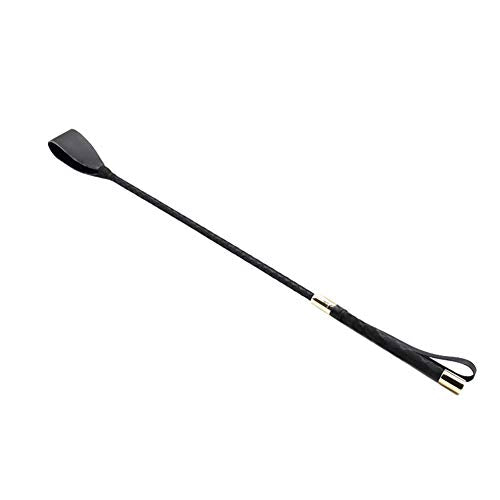 Gsdviyh36 Faux Leather Long Handle Riding Crops Bondage BDSM Spanking Paddle Whips Sex Toy, Role Play, Show Your Sex Appeal 30cm