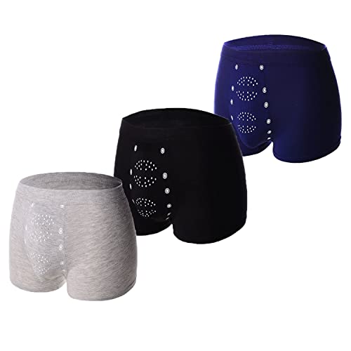 JIYEHG Long Lasting Man Tomarine Male Growth & Hardening Delay & Slimming Underwear, with Massage Particles Especially (3Colors A,L)