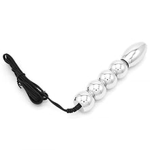 Load image into Gallery viewer, Anal Beads with Current, Anal Plug Metal Anal Plug Anal Trainer Toy with 5 Scale Balls Fetish Kinky Sex Tool for Couples
