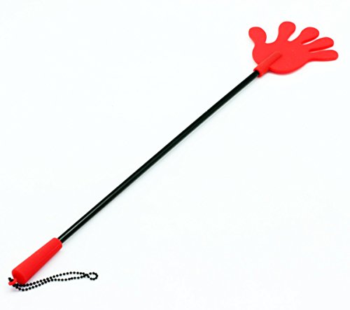 Finger Paddle Sex Spanking Crop Long Silicone Vibiam Spanker for Sex (Red)