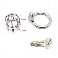 Load image into Gallery viewer, ifowip Stainless Steel Chastity Lock Chastity Device Penis Cage Adjustable Chastity Cage Penis Lock A282 (50mm/1.97 Inch)
