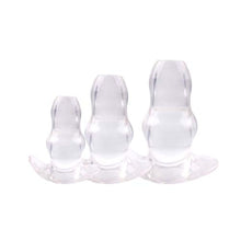 Load image into Gallery viewer, BESUFY Adult Body Health Sax Toys Tool,3Pcs Silicone Hollow Butt Insert Anal Plug Men Women Dildo Stimulation Sex Toy White
