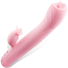 Load image into Gallery viewer, Thrusting Vibrator G Spot Sucking Telescopic Toy Rose for Women Sucker Clitoral Wand Adult Sex Rabbit stimulating Clitoralis Tongue Vibrating Toys Lifelike Dildo Dildos Butterfly
