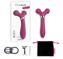 Load image into Gallery viewer, Love to Love Fireball Forked Vibrator - Plum Star

