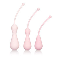 CalExotics Inspire Weighted Silicone Kegel Training Kit  Hands Free Pelvic Floor Weight Exercise - Waterproof Sex Toys For Couples  Pink