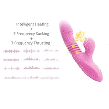 Load image into Gallery viewer, Rabbit Vibrator, Pulsating G Spot Rabbit Vibrator, 2-in-1 Pulse Clitoral Thrusting Vibrator, Rabbit G-spot Clitoralis Stimulator and can Heat, 7 Vibration &amp; 7 Licking Modes
