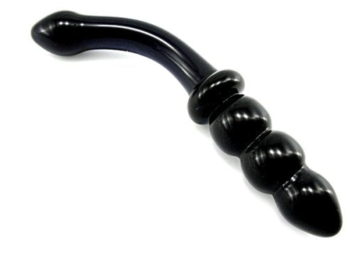 Heart 2 Heart Dildo Borosilicate Glass G-Spot, Black