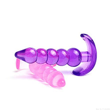 Load image into Gallery viewer, Soft Anal Dildo Butt Plug Adult Gay Phalluses Anal Plug Beads G-spot Erotic Sex Toys for Men Women (Color : Blcak-1)
