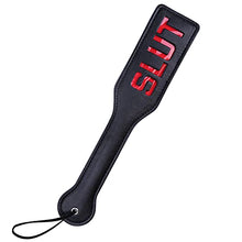 Load image into Gallery viewer, VENESUN Faux Leather Slut Spanking Paddle for Sex Play, 12.8inch Total Length Paddle for Adults, Black
