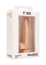 Load image into Gallery viewer, RealRock Realistic Cock with Scrotum, Skin, 8 Inch
