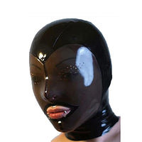 SMGZC Latex Head Cover Sexy Latex Head Hood Rubber HeadMask Back Zipper for Cosplay Party Club Wear (XL)