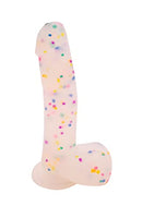 Get Lucky 8.5 Inch Silicone Dildo Latex-Free Sex Toy for Adults, Confetti