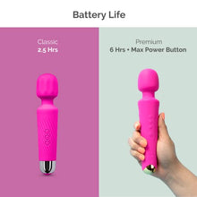 Load image into Gallery viewer, [Premium Personal Water Resistant Vibrators] - 20 Patterns &amp; 8 Intensity - Rechargeable [6 Hour Run Time] Wand - Sexual Vibrator for Her | Adult Toys for Pleasure | Wand Massager Vibrator (Hot Pink)
