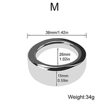 Load image into Gallery viewer, Tabuy Stainless Steel Male Cock Ring Glans Ring Metal Penis Ring Delayed Ejaculation Increase Stimulation Sex Toys for Men (Medium)
