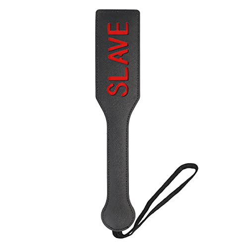 VENESUN Slave Spanking Paddle, 12.6inch Faux Leather Paddles for Adults BDSM Play, Black