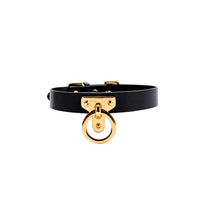 UPKO Luxury Italian Leather Choker Necklace | Bondage Gear & Accessories for BDSM Couples Cosplay, Sexual Wellness | BDSM Collar, Bondage Restraints Kink - Regular
