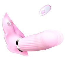 Load image into Gallery viewer, DNEPMNI - Phantom Dildo Series Wireless Remote Control Butterfly with Egg Skipping Swinging Telescopic Vibrator Double Point Vibrator Female Masturbation Adult Sex Products (Phantom 8.0 Pink)
