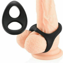 Load image into Gallery viewer, Sex Toys Real Double Cock Ring Ball Strap Get Hard Last Longer Penis Enlarger A
