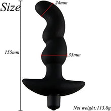 Load image into Gallery viewer, Vibrating Butt Plug Vibrating Anal Beads Butt Plug - erun Flexible Silicone 10 Vibration Modes Graduated Design Anal Sex Toy Dildo Soft Anal Vibrator Waterproof for Men Women
