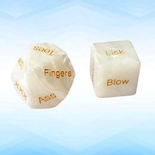 Load image into Gallery viewer, SOIMISS 2pcs Adult Dices Game Funny Love Romantic Dices Toy Role Play Accessories for Couples Lovers Honeymoon Newlyweds Game Bacherette Party Supplies (English Words)
